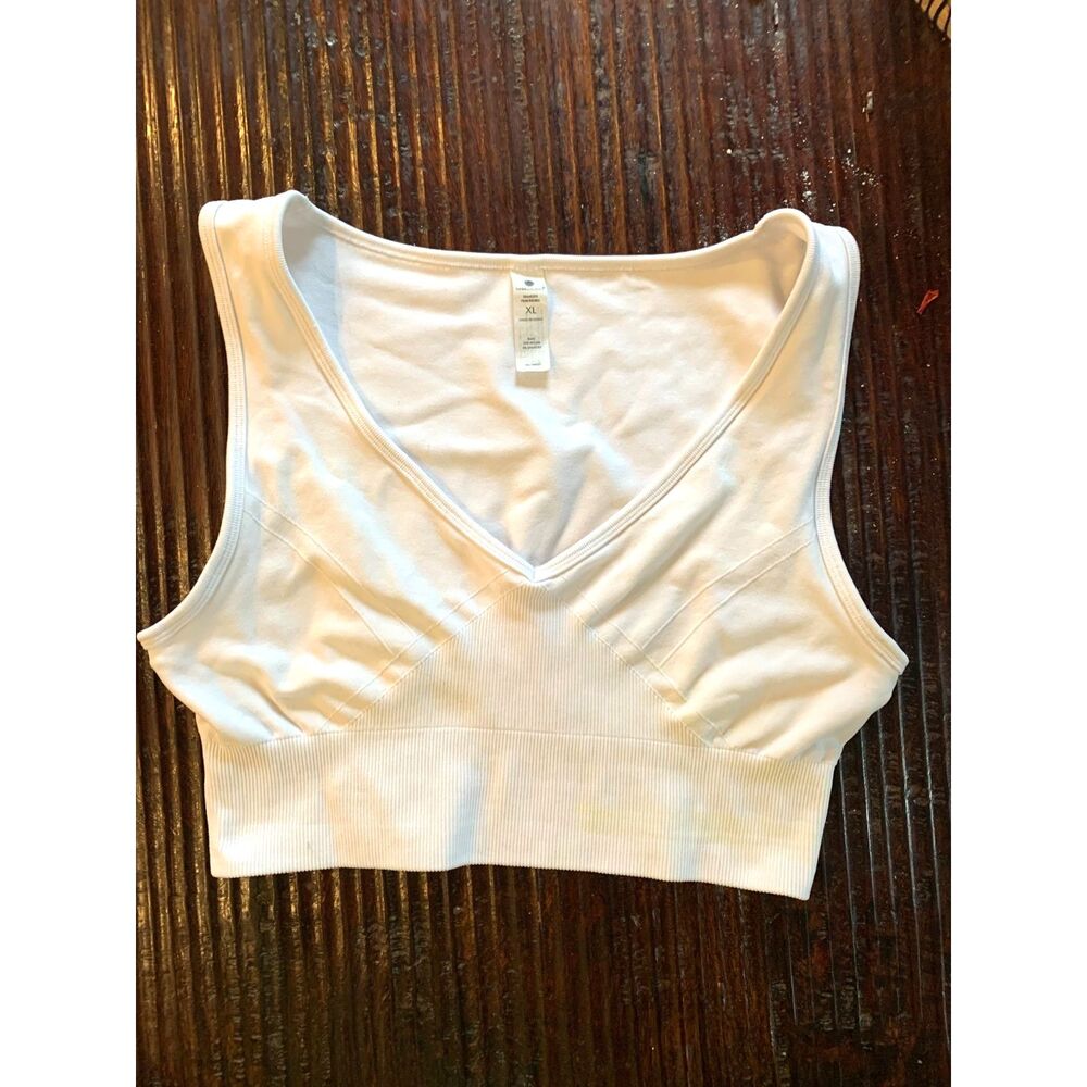 Set of 2 athletic bras no underwire light support Gray and White Size XL